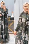 ELBİSE ŞİFON MANOLYA Haki
