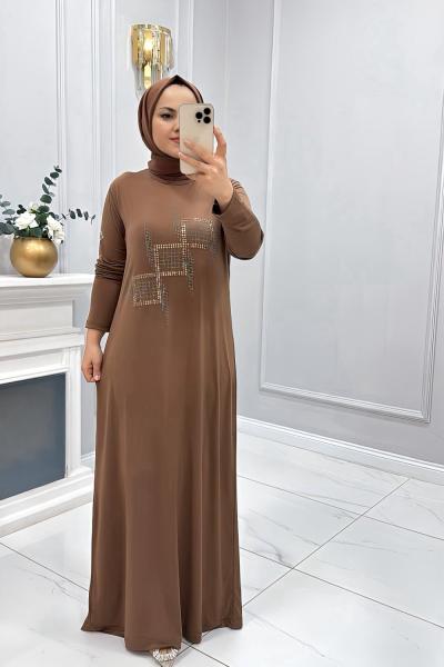 Elbise Sandy Mihran Kahverengi