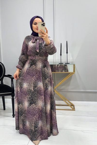 Elbise Şifon İrem Mürdüm