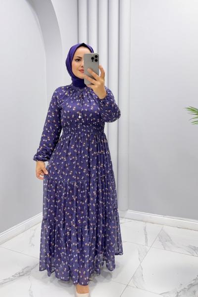 Elbise Şifon Zeynep Mor