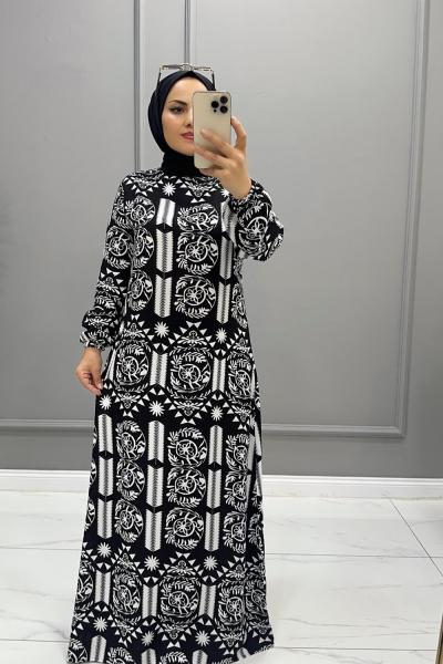 Elbise viskon Elif Siyah