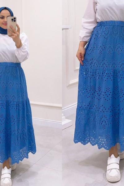 Etek Dantel Mavi