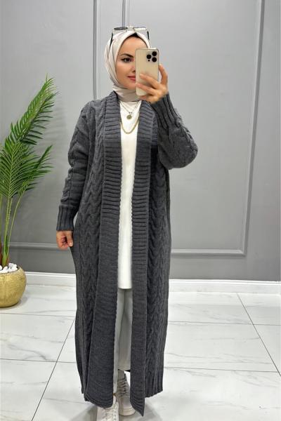 Hırka Triko  ırmak Füme