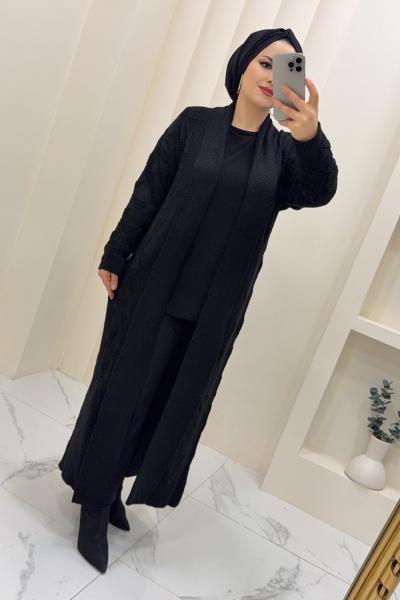 Hırka Triko Melike Siyah