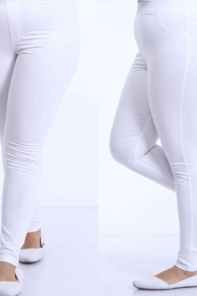 Pantolon Kot Mısra Beyaz