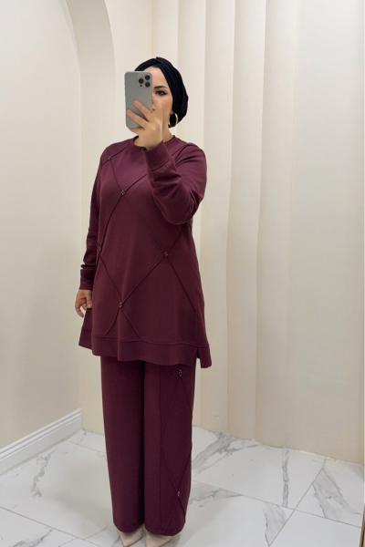 Takım ikili oysho Lalin Bordo