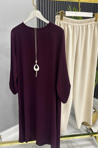 Takım Kum Krep İkili Hicran Mürdüm