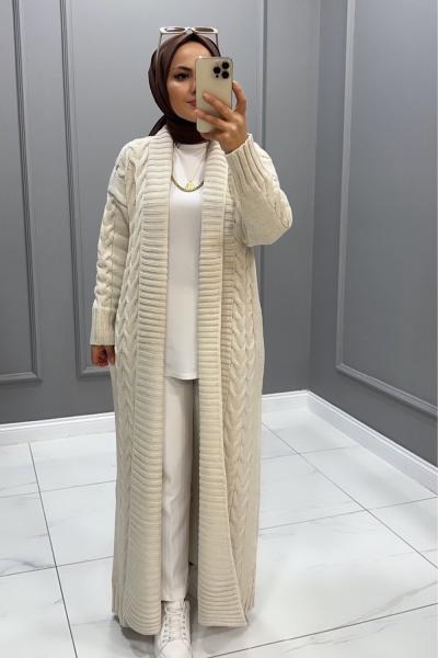 Hırka Triko  Deniz Krem