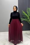 etek şifon Yaren Bordo