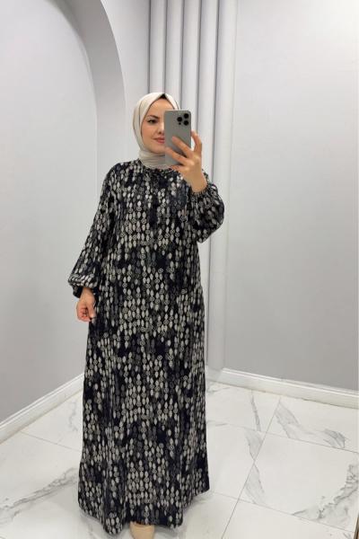Elbise Viskon Diyar Siyah