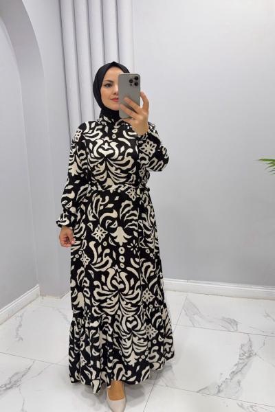 Elbise Zeyno Siyah