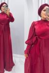 Helen Abiye elbise Bordo