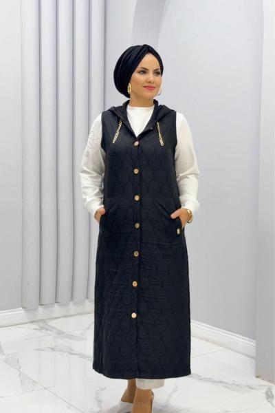 Yelek Çağla Siyah