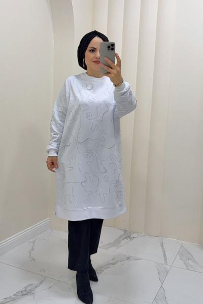 Tunik Oyşho Begüm Beyaz
