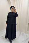 Takım Etekli Gülay Siyah