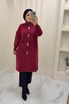 Hırka Angora  Dilek Bordo