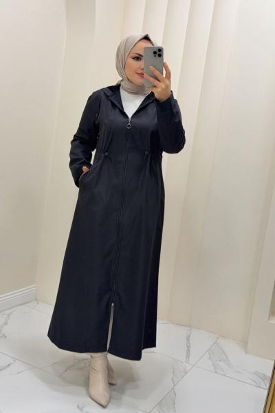 Parka İçi Yünlü  Sevda Kaban Siyah