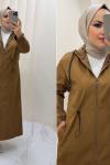 Parka İçi Yünlü  Sevda Kaban Tütün