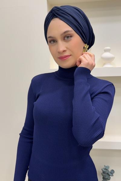 Bluz Mercan Lacivert