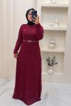 Elbise Dantel Rüya Bordo