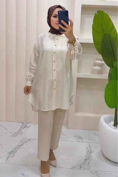 Tunik Zilan Beyaz