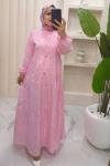 Elbise Zeynep Açık Pembe