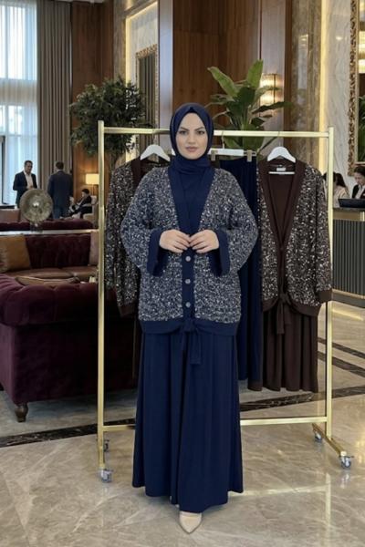 Takım üçlü Parla Lacivert