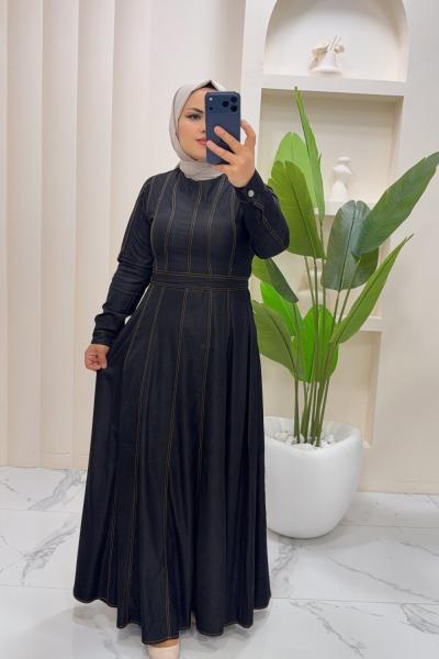 elbise kot Leyla Siyah