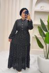 Elbise puanlı Gizem Siyah