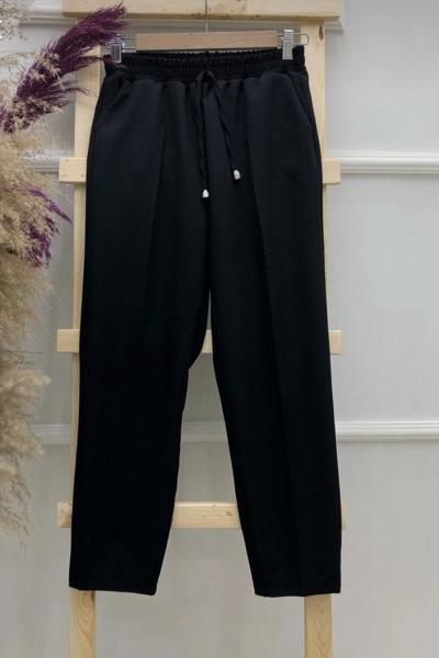 Pantolon Beli Lastikli Siyah