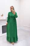 Elbise Ayrobin kumsal Fıstık Yeşili